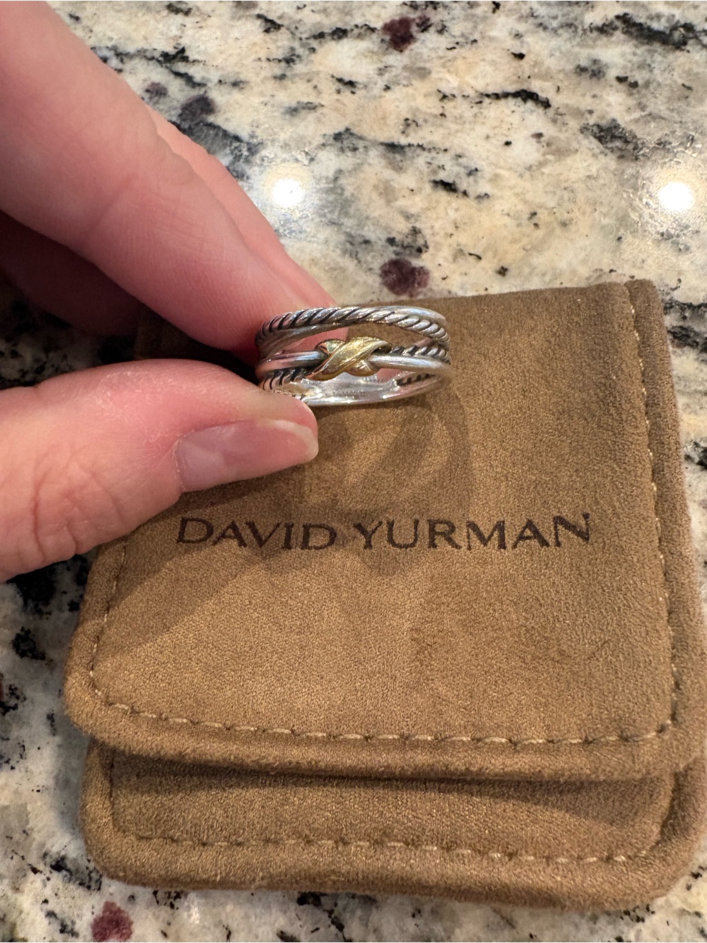 David Yurman X Crossover Ring- Size 7